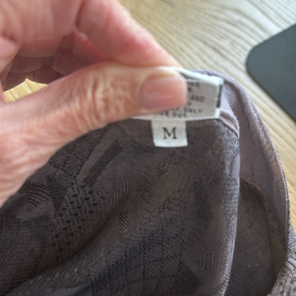 CP SHADES Diamond Embroidered Blouse Womens M button down Assymetric Lagenlook - Picture 9 of 13